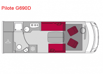 Pilote G690D půdorys